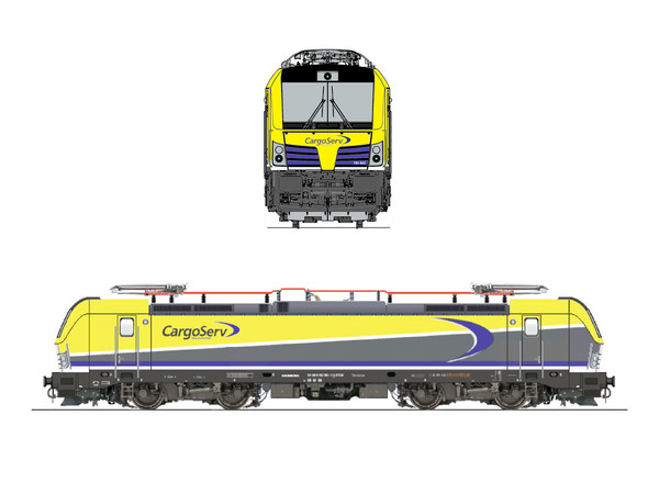 A CargoServ egyetlen Vectront szerez be. A BoxXpress négy mozdonyt vesz, látványtervüket még nem bocsátotta közszemlére.<br>(látványterv: CargoServ)