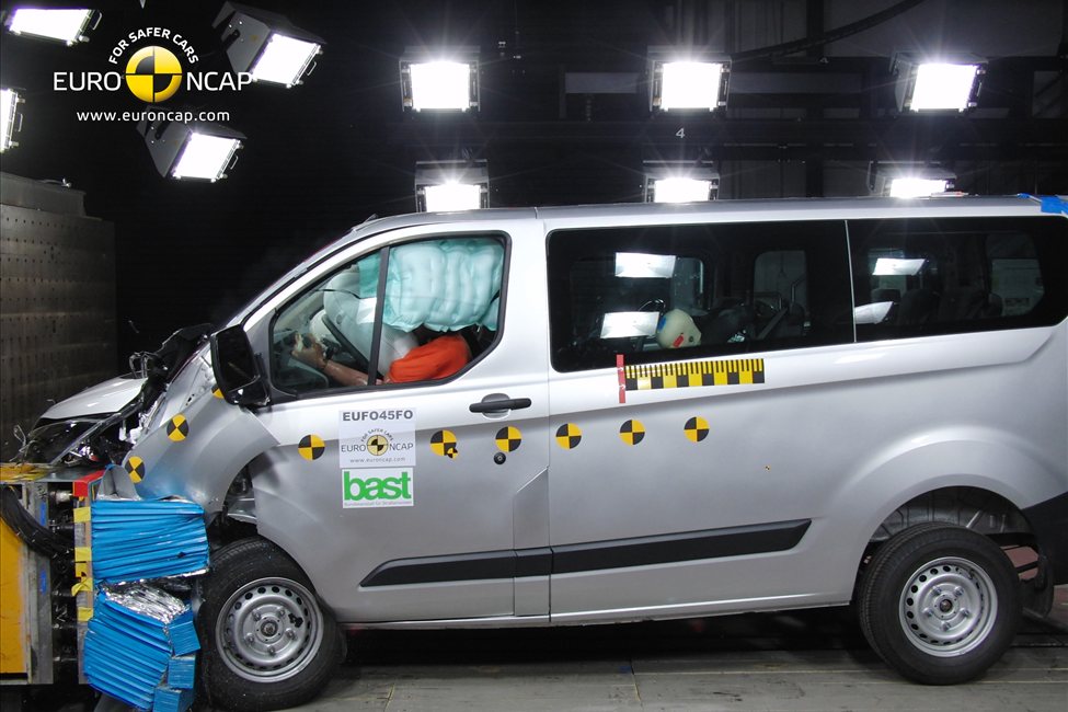 A 3,5 tonna alatti furgonok között a Ford Transit a legbiztonságosabb <br /> (fotó: www.euroncap.com)