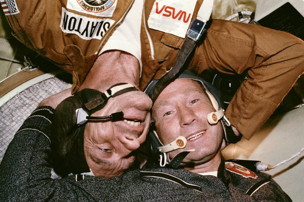 Két híresség: Slayton és Leonov