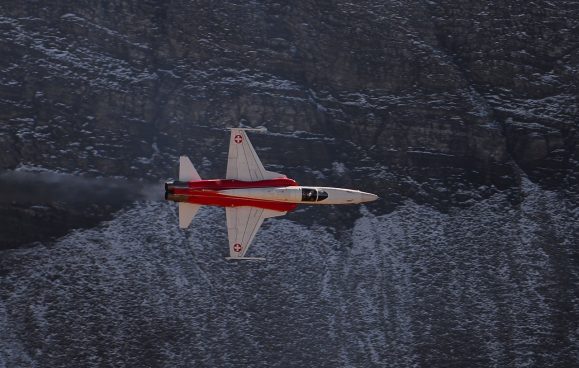 A Patrouille Suiss egyik F-5-öse: ezt a típust is le kell cserélni<br>(fotó: Suiss Air Force)