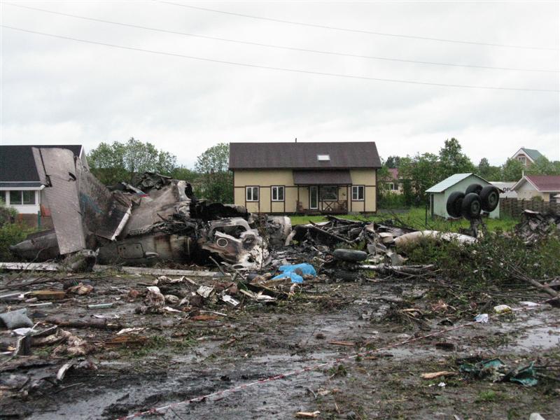 A Tu-134-es maradványai (fotó: RIA) 