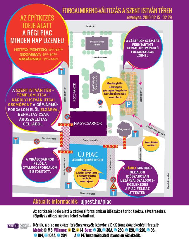 Infografika a BKK-tól. Ha rákattint megnyílik egy galéria, amelyben Kadocsa Gyula kollégánk fotóit nézhetik meg a terelés előtti állapotokról